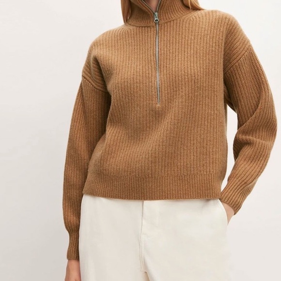 Everlane The Half Zip In Luxe Merino Sweater Size Small - Picture 2 of 4